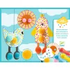Djeco - Képszínezés pöttyökkel és pompomokkal - Fenn az égen - Dots and Pompoms – In the Sky
