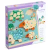 Djeco Formaillesztő és toronyépítő 2 az 1-ben - Játékos családok - Puzz & Play Family