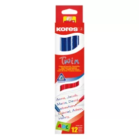   Postairón piros/kék háromszögletű, KORES "Twin"