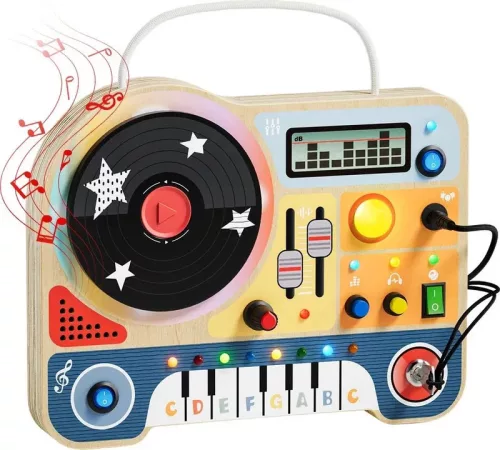 Montessori interaktív DJ pult játéktábla fényekkel és hangokkal TOPBRIGHT