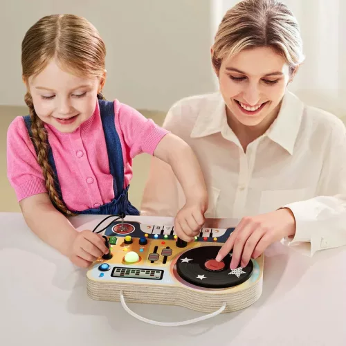 Montessori interaktív DJ pult játéktábla fényekkel és hangokkal TOPBRIGHT