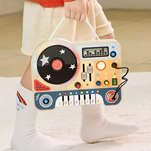 Montessori interaktív DJ pult játéktábla fényekkel és hangokkal TOPBRIGHT