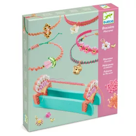   Djeco Ékszerkészítő készlet - Rózsaszín makramé karkötők - Pink macrame bracelets