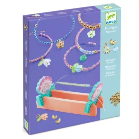   Djeco Ékszerkészítő készlet - Kék makramé karkötők - Blue macrame bracelets