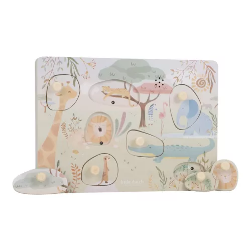 Little Dutch hangos Puzzle - Safari Friends