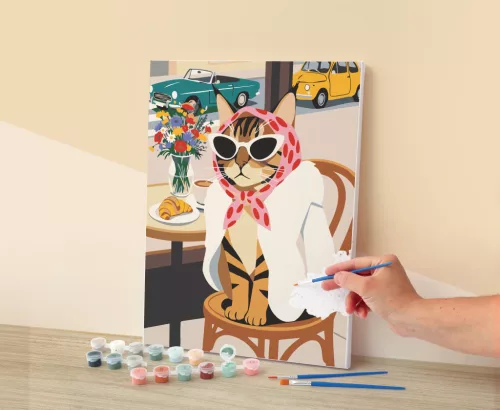 Graine Creative Számfestő – Díva cica (30x40 cm)