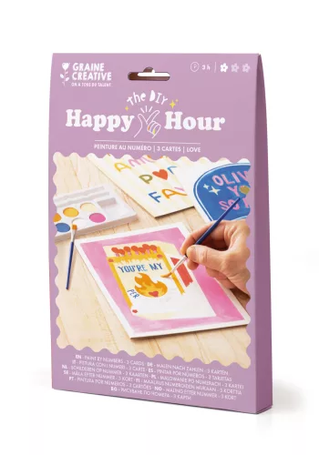 Graine Creative Számfestő képeslap készlet - Love notes