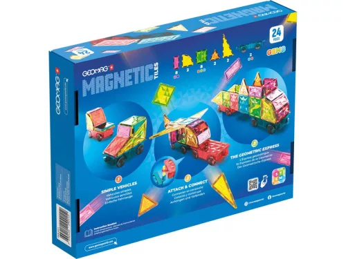 Geomag Magnetic Tiles Gems járművek - mágneses építőjáték