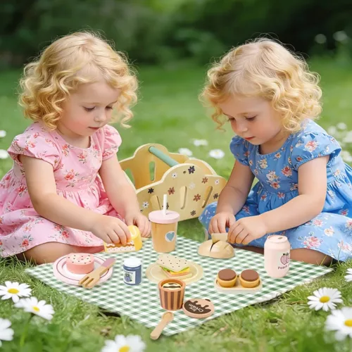 Kabi - Piknik játékkészlet fa kosárral