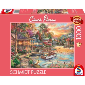   Folyópart az esti aranyfényben (58553) Kirakó CHUCK PINSON 1000 db - Schmidt Spiele