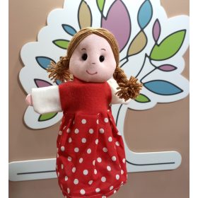 Kislány, barna hajú - Kesztyűbáb