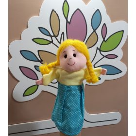 Lány, szőke hajú - Kesztyűbáb