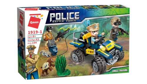 4es csomag Dzsungel orvvadászok elkapása építőjáték szett  - Qman