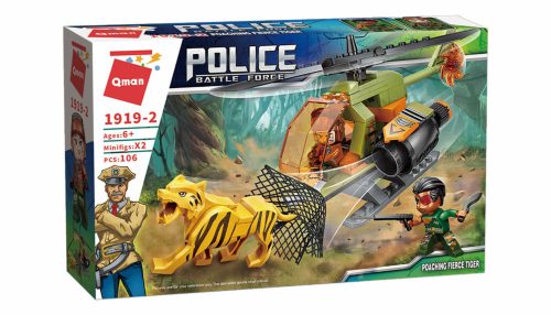 4es csomag Dzsungel orvvadászok elkapása építőjáték szett  - Qman