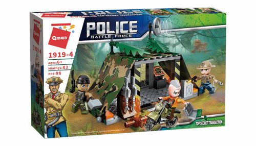 4es csomag Dzsungel orvvadászok elkapása építőjáték szett  - Qman