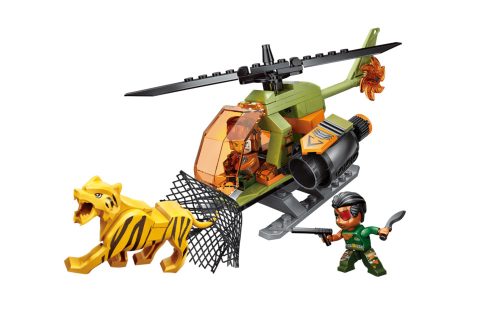 4es csomag Dzsungel orvvadászok elkapása építőjáték szett  - Qman