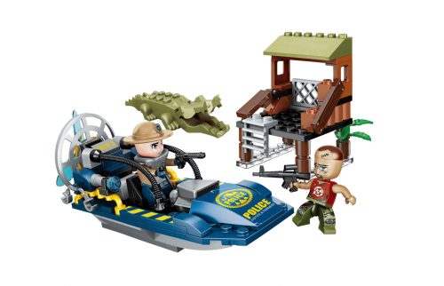 4es csomag Dzsungel orvvadászok elkapása építőjáték szett  - Qman