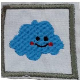 Ovis jel - Hímzett - Felhő