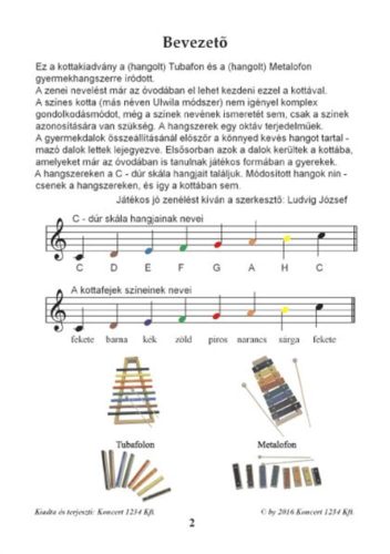 Színes ívelt metalofon - Egyoktávos gyerekhangszer