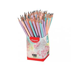   Grafitceruza radírral, HB - 1db, háromszögletű, MAPED "Black'Peps Pastel"