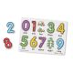 Számok - Fa puzzle fogantyúval - Melissa & Doug