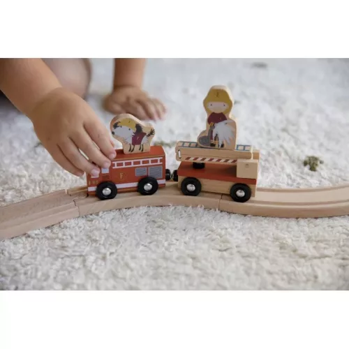 Little Dutch - Fa tűzoltóállomás  - Fa vasút kiegészítő