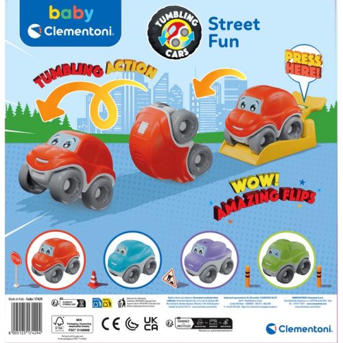 Bukfencező autó - Többféle színben -  Clementoni