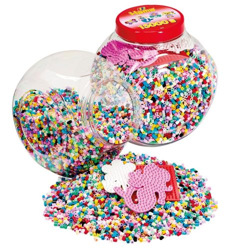Hama vasalható gyöngy - 15000 db vegyes színű gyöngy 3 alaplappal Midi lányoknak