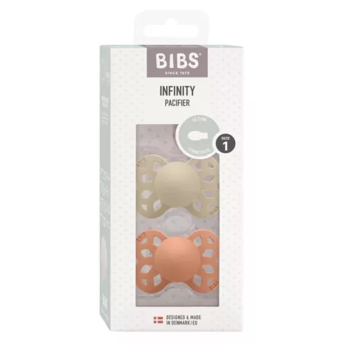 BIBS Infinity 2-db-os szett Vanília és Barack 1-es méret