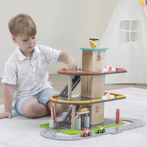 Parkoló 2 emeletes - Viga Toys