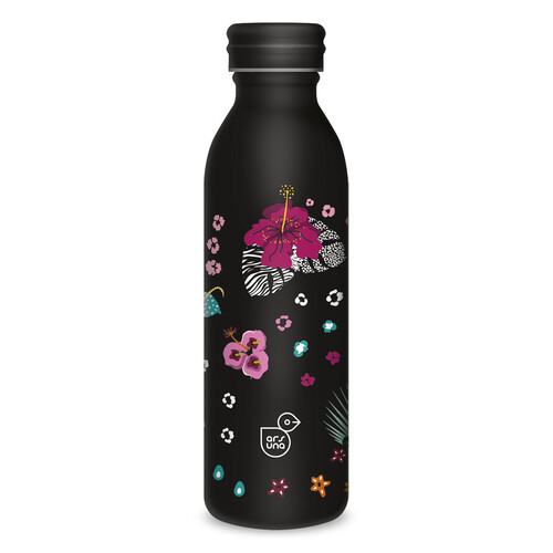 ARS UNA duplafalú fémkulacs - 600 ml - Black Hibiscus