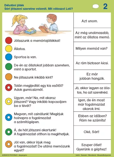 Szövegértés: Szavak, mondatok, beszédhelyzetek Logico Piccolo feladatlapok - 978-963-294-262-9