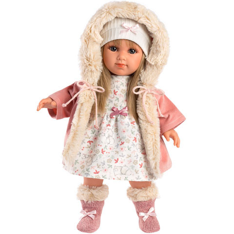 Elena 35 cm-es baba szívecskés ruhában - Llorens