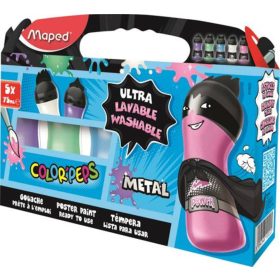 Tempera_palackos_5x75_ml_ultra_washable_MAPED_metal_szinek