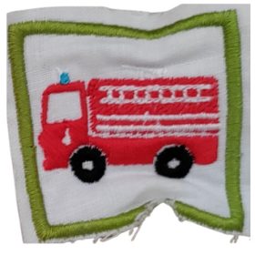 Ovis jel - Hímzett - Tűzoltó autó