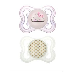   MAM Original Astro éjszakai cumi dupla 6h+ - Rózsaszín-fehér