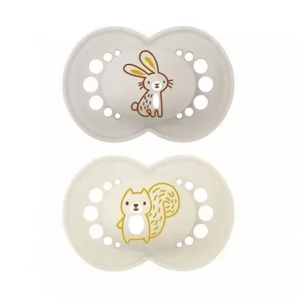 MAM Original Matt forest szilikon cumi dupla 6h+ - nyuszi és mókus