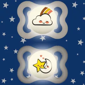   MAM Supreme nyugtató éjszakai cumi dupla 0h+ - Felhő és hold