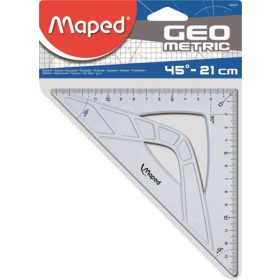   Háromszög vonalzó, műanyag, 45°, 21 cm, MAPED "Geometric"