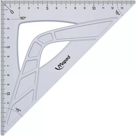 Háromszög vonalzó, műanyag, 45°, 21 cm, MAPED "Geometric"