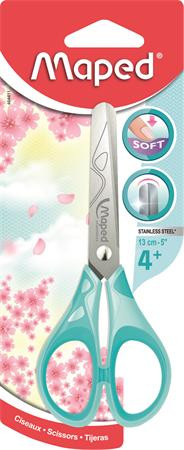 Olló, iskolai, 13 cm, MAPED "Essential Soft Pastel", vegyes pasztell színek