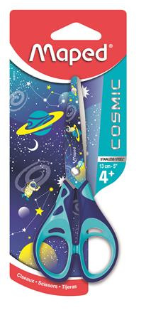 Olló, iskolai, 13 cm, MAPED "Cosmic", vegyes színek