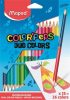 Színes ceruza készlet, háromszögletű, kétvégű, MAPED "Color'Peps Duo", 36 különböző szín