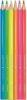 Színes ceruza készlet, háromszögletű, MAPED "Color'Peps Fluo", 6 különböző szín