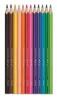 Akvarell ceruza készlet, háromszögletű, ecsettel, MAPED "Color'Peps", 12 különböző szín