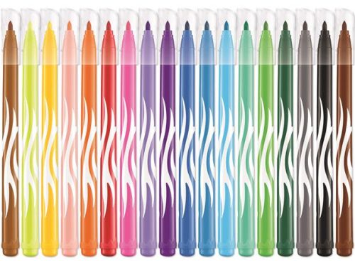 Filctoll készlet, 2,8 mm, kimosható, MAPED "Color'Peps Jungle", 18 különböző szín