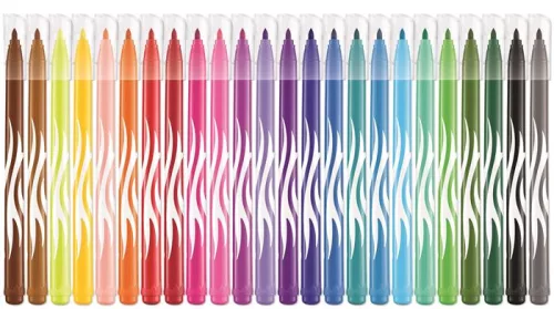 Filctoll készlet, 2,8 mm, kimosható, MAPED "Color'Peps Jungle", 24 különböző szín