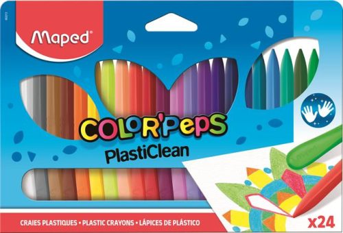 Zsírkréta, MAPED "Color'Peps" PlastiClean, 24 különböző szín