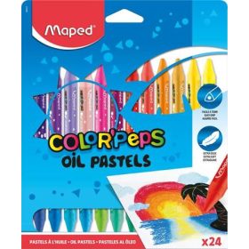   Olajpasztell kréta, MAPED "Color'Peps", 24 különböző szín
