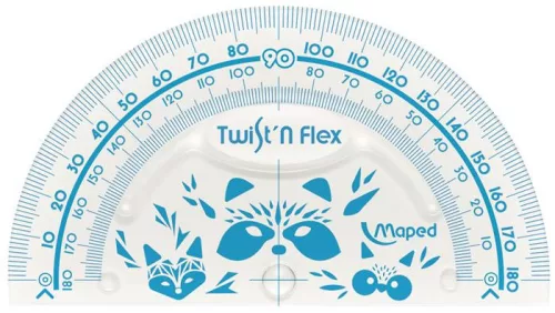 Vonalzókészlet, műanyag, törhetetlen, 3 darabos, MAPED "Mini Cute Twist 'n Flex"